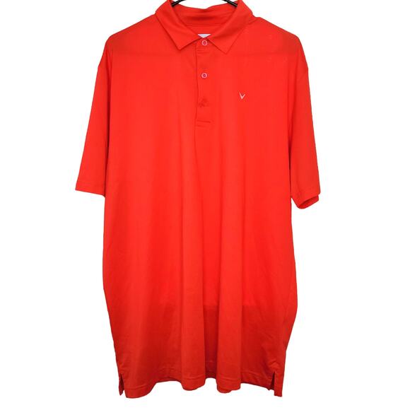 Callaway Opti-Dri Performance Golf Polo Red Short Sleeve Shirt Men Sz Large - Picture 2 of 9